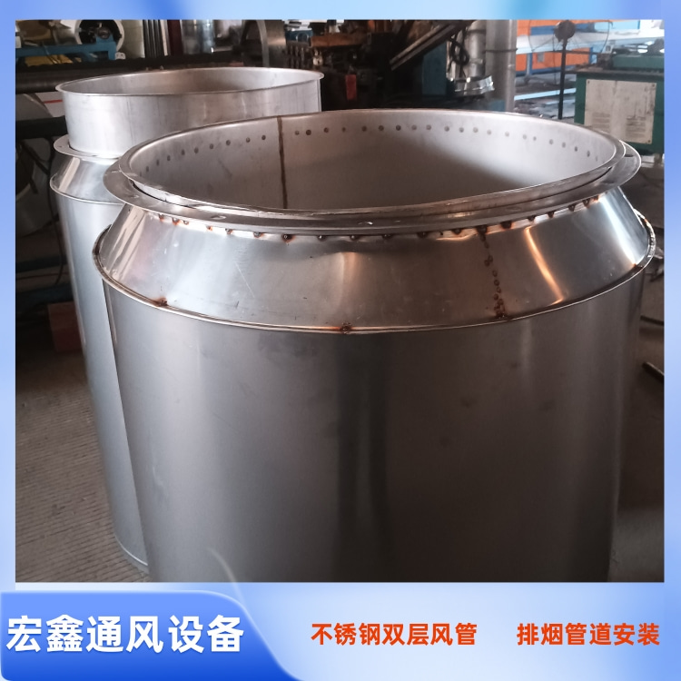深圳不鏽鋼風管加工廠家供應雙層保溫風管加工 發電機排煙風管安裝