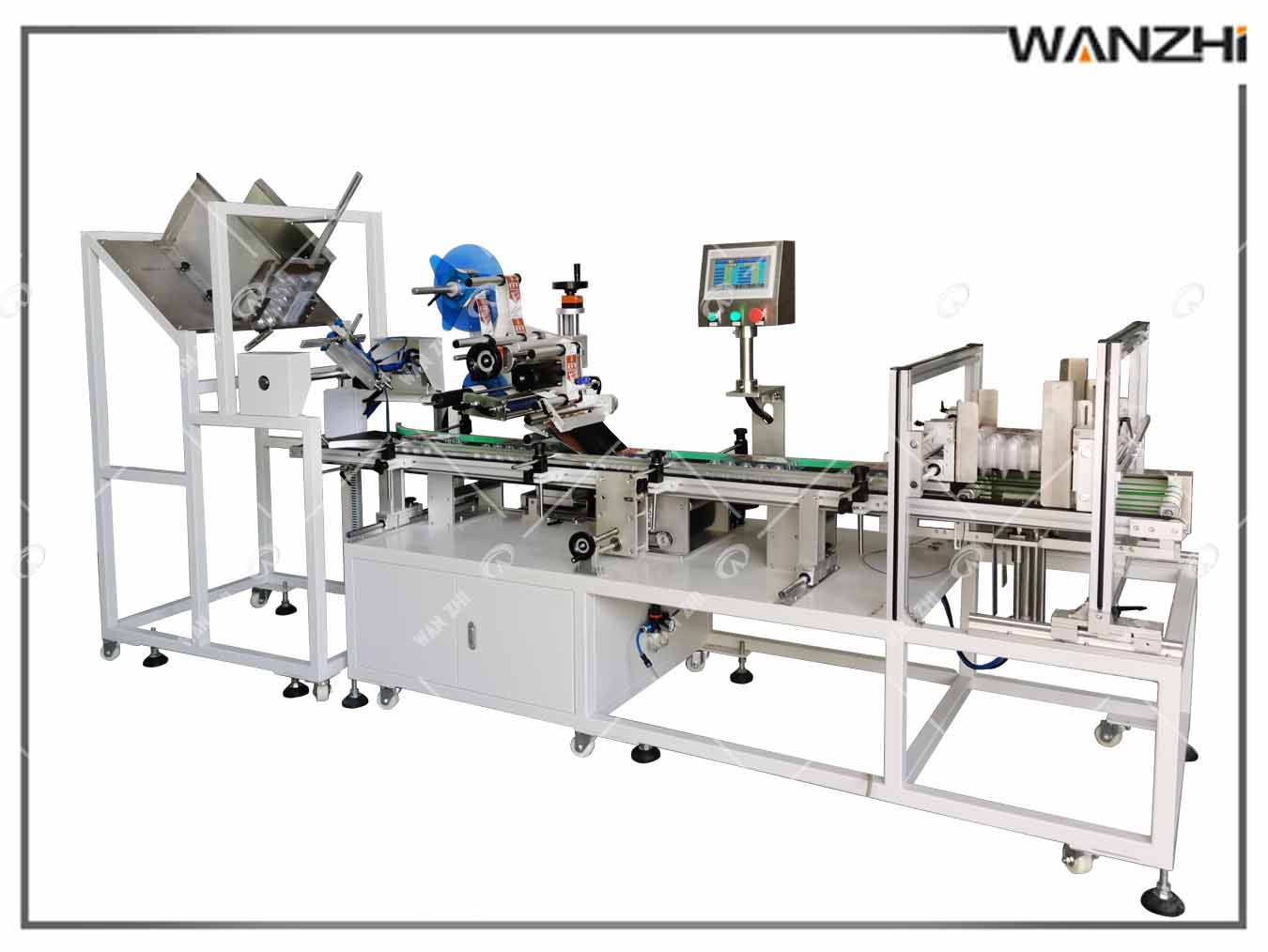 全（quán）自動上下料平麵貼標機, 全自動雞蛋盒貼標機廠家, 全（quán）自動貼標機機械手自動上下料