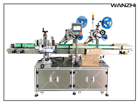 上下麵兼側（cè）麵不幹膠貼標機（jī）, 全自動上下麵轉角貼標（biāo）機,頂部加側麵折角平麵貼標機
