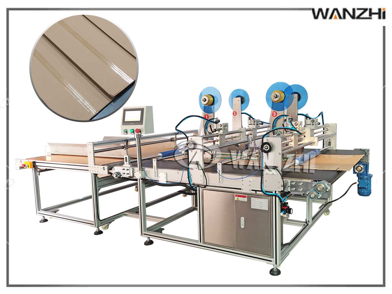 自動貼膠帶機,紙（zhǐ）箱貼透明膠帶機,貼膠帶設備